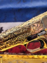 FULL 24K GOLD PLATE FULL HAND ENGRAVED COLT 1911 .45 ACP
SERIES 70 N.M..... WHAT?!? - 13 of 15