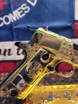 FULL 24K GOLD PLATE FULL HAND ENGRAVED COLT 1911 .45 ACP
SERIES 70 N.M..... WHAT?!? - 9 of 15