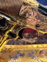 FULL 24K GOLD PLATE FULL HAND ENGRAVED COLT 1911 .45 ACP
SERIES 70 N.M..... WHAT?!? - 6 of 15