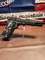 Dinosaur Meteriorite Blued Fully (AAA) Engraved Colt 1911 .38 Super Government Model National Match - 7 of 12