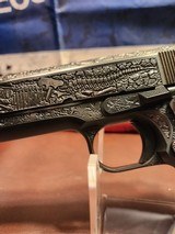 Dinosaur Meteriorite Blued Fully (AAA) Engraved Colt 1911 .38 Super Government Model National Match - 4 of 12