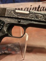 Dinosaur Meteriorite Blued Fully (AAA) Engraved Colt 1911 .38 Super Government Model National Match - 9 of 12