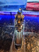 One of kind Beretta .40 S&W 24k Gold small parts and barrel, engraved barrel with black nickel polished finish. - 3 of 14