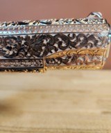 Colt .38 Super. Stunning fully engraved, 24k rose gold with nickel small parts and silver grips. - 13 of 15