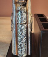 Colt .38 Super. Stunning fully engraved, 24k rose gold with nickel small parts and silver grips. - 15 of 15