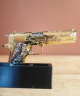 Colt .38 Super fully engraved 24k yellow gold with nickel small parts. Amazing!!! - 9 of 15