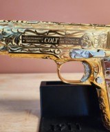 Colt .38 Super fully engraved 24k yellow gold with nickel small parts. Amazing!!! - 14 of 15
