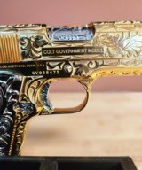 Colt .38 Super fully engraved 24k yellow gold with nickel small parts. Amazing!!! - 7 of 15
