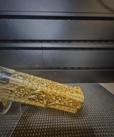 Colt .38 SUPER 1911FULLY ENGRAVED 24K GOLD/BLACK NICKEL CUSTOM GRIPS. - 5 of 15