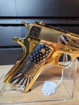 Auto Ordinance .45 ACP 1911A1 Private Stock 24k Gold Engraved 45 President Patriotic. KAG(Keep America Great) - 6 of 13