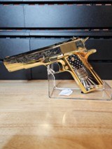 Auto Ordinance .45 ACP 1911A1 Private Stock 24k Gold Engraved 45 President Patriotic. KAG(Keep America Great) - 1 of 13