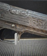 Colt .38 Super Pancho Villa Deeply Engraved Stainless Steele. - 16 of 20