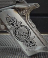 Colt .38 Super Pancho Villa Deeply Engraved Stainless Steele. - 9 of 20