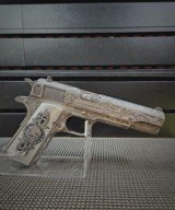 Colt .38 Super Pancho Villa Deeply Engraved Stainless Steele. - 18 of 20