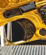 Colt .38 super 1911 Series 70 Amazing deep full coverage engraved with Blued small parts, grips and compensator. - 8 of 20