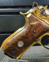 Beretta FS 92 9X19 (para) 24K plated with Black Nickel small parts and barrel. Upgraded wood grips WOW! - 6 of 15