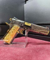 Colt Competition series 9mm WOW black nickel plated Aztec engraved with 24K gold small parts - 1 of 14