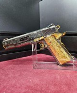 Colt Competition series 9mm WOW black nickel plated Aztec engraved with 24K gold small parts - 12 of 14