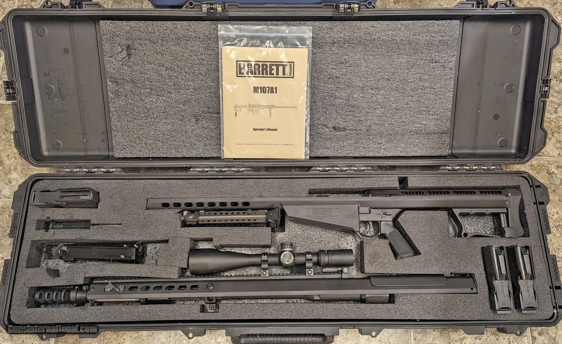 2013 Barrett M107a1 29 50 Bmg W Nightforce Nxs 8 32x56 3 10rd Mags