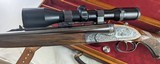 Dan L. Fraser 375 H&H Magnum Sidelock Double Rifle Engraved QD Zeiss Scope + Case Scotland - 12 of 20