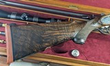 Dan L. Fraser 375 H&H Magnum Sidelock Double Rifle Engraved QD Zeiss Scope + Case Scotland - 15 of 20