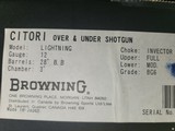 ABSOLUTELY STUNNING! BROWNINGCITORI GRADE VI FIELD UNFIRED NIB 12 GA 28