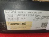 Magnificent! NIB Unfired 1998 Browning Citori Lightning Grade VI 20 Gauge 28