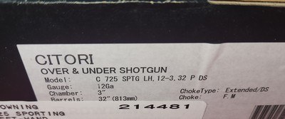 SPECTACULAR! 12 Gauge Browning Citori 725 Sporting Left Hand 32