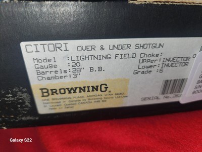 EXQUISITE! Browning Citori Grade VI 20 gauge W/28