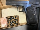 1921 Colt Model M1908 Pocket Hammerless .380 ACP original box/paperwork/ammo box/28 Peters rounds - 20 of 20