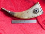GERMANIC FLAT HORN FOR WHEELLOCK WITH INSET SPANNER 17TH CENTURY
