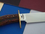 Bill Bagwell Combat Bowie India Sambar Stag grip Brass Guard
Jeffrey A. Harris ABS Member Provenance Letter dated June 8, 1986 - 4 of 9