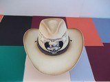 Paul G.
Grussenmeyer Extremely Rare Straw Hat 1990 White Straw Black Leather, Top Half
Skull Quartz Eyes - 5 of 6