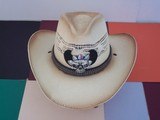 Paul G.
Grussenmeyer Extremely Rare Straw Hat 1990 White Straw Black Leather, Top Half
Skull Quartz Eyes