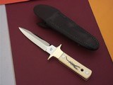 Jean Tanazacq The Dean of French Knifemakers TOURANE Prototype Ivory Handle Scrimshaw by Jesn-PIerre Coubert November 20, 1986 Production - 1 of 12