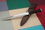 Jean Tanazacq The Dean of French Knifemaker Wolrd War II Combat Dagger Leather washers handle with 7 grooves A Scarce Model Julyn 8, 1985 Production - 10 of 13