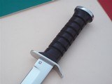 Jean Tanazacq The Dean of French Knifemaker Wolrd War II Combat Dagger Leather washers handle with 7 grooves A Scarce Model Julyn 8, 1985 Production - 11 of 13