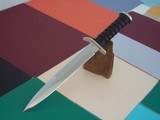Jean Tanazacq The Dean of French Knifemaker Wolrd War II Combat Dagger Leather washers handle with 7 grooves A Scarce Model Julyn 8, 1985 Production - 8 of 9