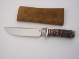 Thierry Le S n cal "Bob's Knife" "Rough Forging" or "Brute de Forge" 7 7/8" blade, steel guard & Butt cap, Rare