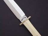 Bill Bagwell One-of-a-Kind Dagger Engraved Guard Scarce markings DOUBLE EXTRA FORGED & BAGWELL 1978 Ivory Handle A Scarcity in Today's Marketplace - 2 of 4