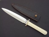 Bill Bagwell One-of-a-Kind Dagger Engraved Guard Scarce markings DOUBLE EXTRA FORGED & BAGWELL 1978 Ivory Handle A Scarcity in Today's Marketplace - 3 of 4