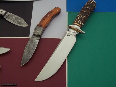Thierry Le S n cal "Bob's Knife" "Rough Raw Forging" or "Brute de Forge" 7 7/8" blade, steel guard & Butt cap, a mighty camp/survival knife