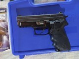Sig Sauer P229 Compact Semi-Automatic, 9mm Pistol w Hogue 28000 Finger Groove Grips, 2 mags - 2 of 14