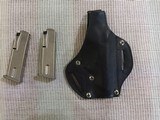 NICKEL Browning BDA .380 cal. NICKEL, Original Hardwood Grips, 2-13 rd mags, 5-10rd mags, 2-Beretta Leather Holsters, + 2 more Holsters! Case & Manual - 14 of 15