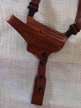 *Miami Vice* Galco Leather Shoulder Holster w Mag Carrier - TAN - 2 of 8