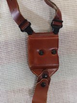 *Miami Vice* Galco Leather Shoulder Holster w Mag Carrier - TAN - 3 of 8