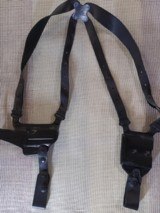 *Miami Vice* Galco Leather Shoulder Holster w Mag Carrier - BLACK - 2 of 11