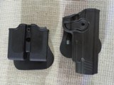 Tactical SWAT Paddle Holster For 1911 w Rail Rotate Gun/Pistol Holster and Double Mag Holder
