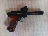 Ruger Mark III w Red Dot Sight - *ALTAMONT* Ultima Target Super Rosewood Checkered Grips - Tactical Solutions Compensator - 3 of 15