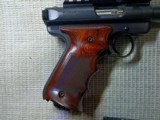 Ruger Mark III w Red Dot Sight - *ALTAMONT* Ultima Target Super Rosewood Checkered Grips - Tactical Solutions Compensator - 8 of 15
